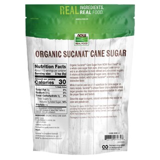Foto 2 | Azúcar De Caña En Polvo Orgánico Sucanat 907 G Now Foods Sin Ogm - Venta Internacional.
