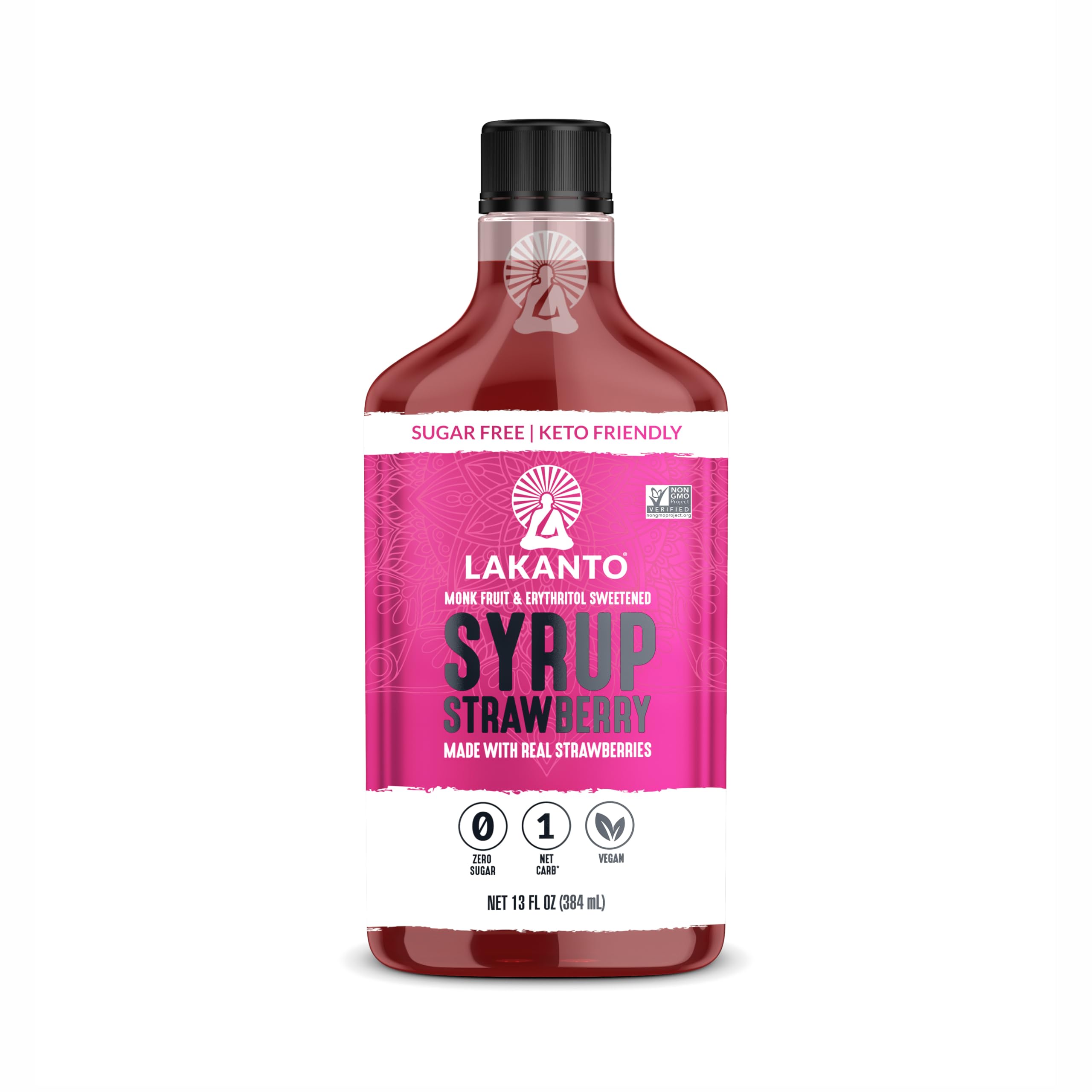 Foto 1 | Sirope Lakanto De Fresa Sin Azúcar Con Fruta De Monje 384 Ml - Venta Internacional.