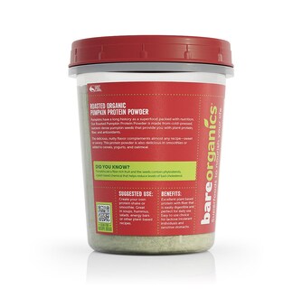 Foto 2 | Proteína En Polvo Bareorganics Pumpkin 355 Ml - Venta Internacional.