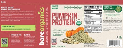Foto 5 | Proteína En Polvo Bareorganics Pumpkin 355 Ml - Venta Internacional.