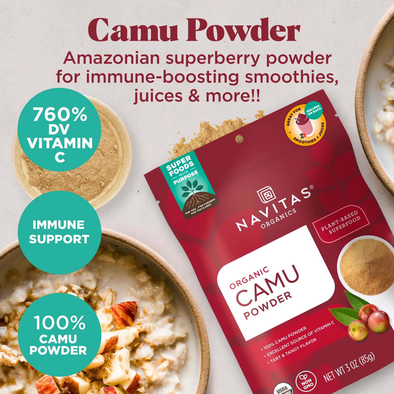 Foto 2 | Camu Camu En Polvo Navitas Organics 85 G Orgánico Sin Ogm - Venta Internacional.