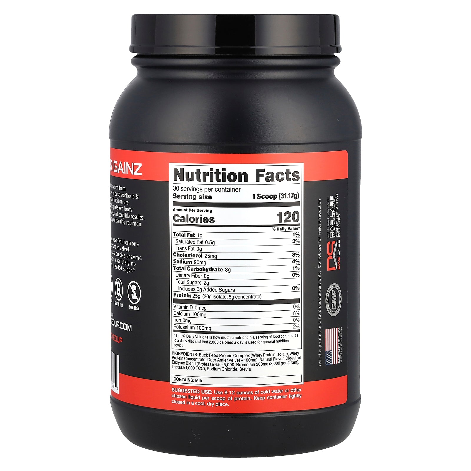 Foto 2 | Protein Bucked Up Buck Feed Vainilla 935 1 G (32 98 Oz) - Venta Internacional.
