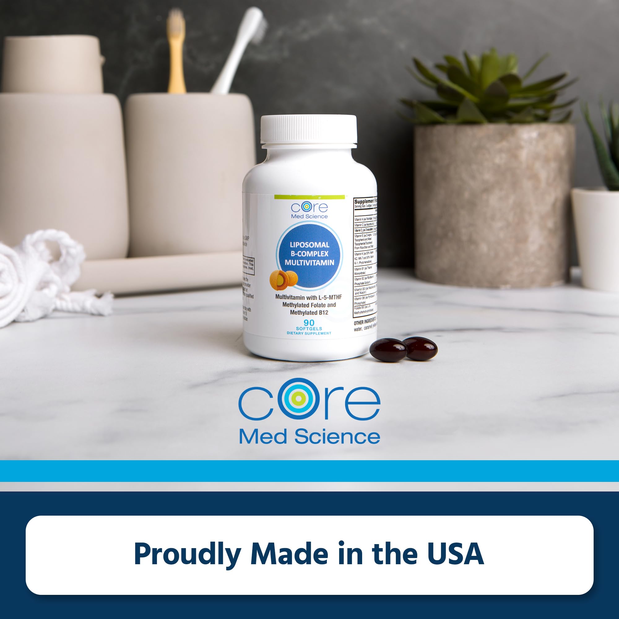 Foto 6 | Complemento Multivitamínico B Liposomal Metilado Core Med Science  90 Cápsulas Blandas - Venta Internacional.