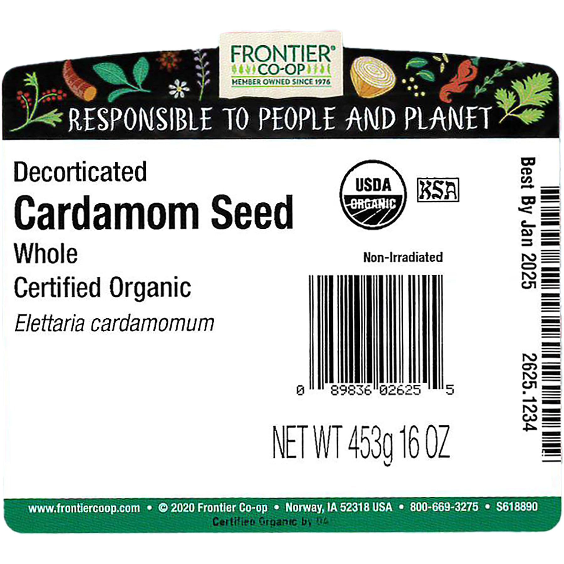 Foto 3 | Extracto Cooperativo De Semillas De Cardamomo Frontier  Excelente Calidad  Bolsa De 454 G - Venta Internacional.