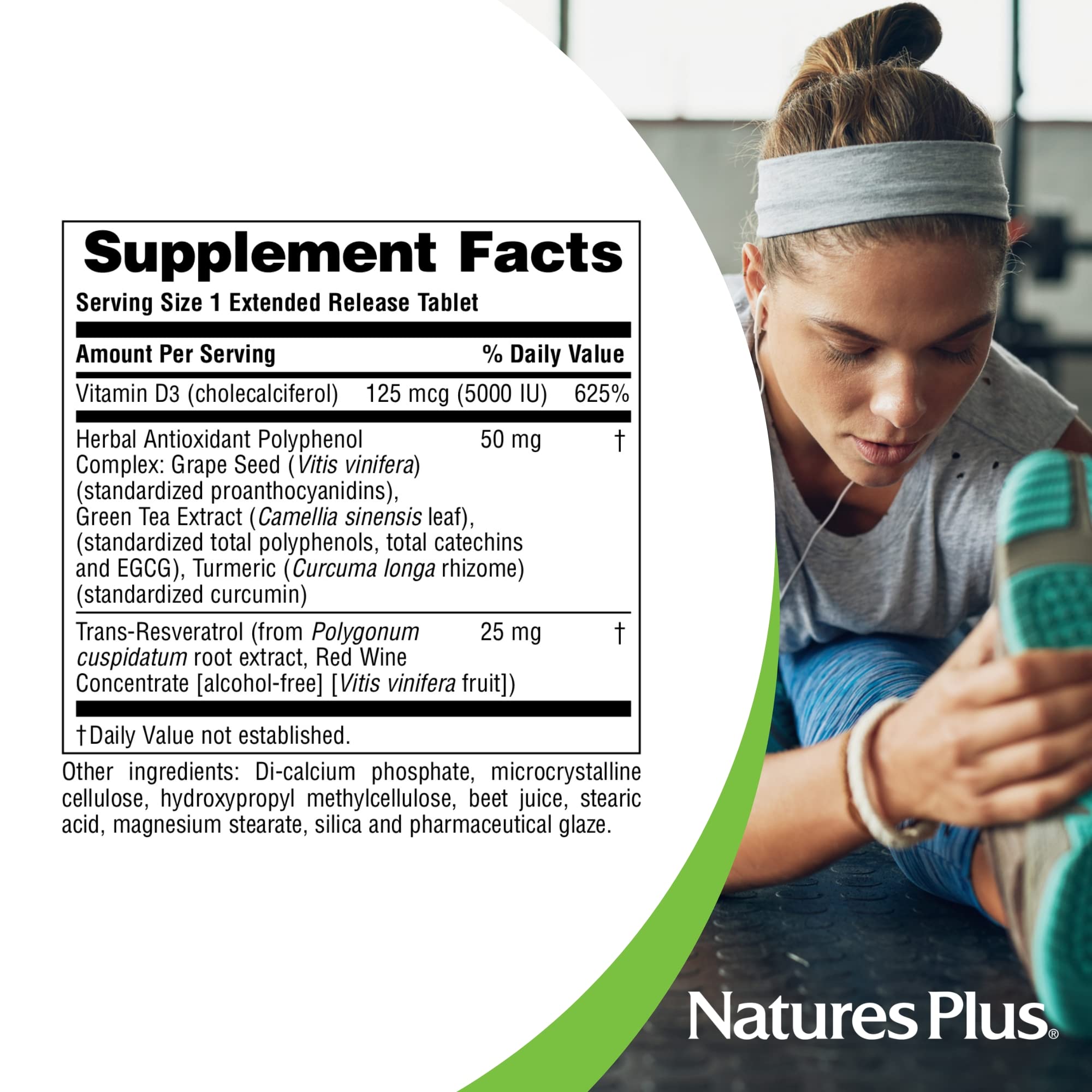 Foto 6 pulgar | Suplemento Naturesplus De Vitamina D3 5000 Ui + 25 Mg De Transresveratrol - Venta Internacional.