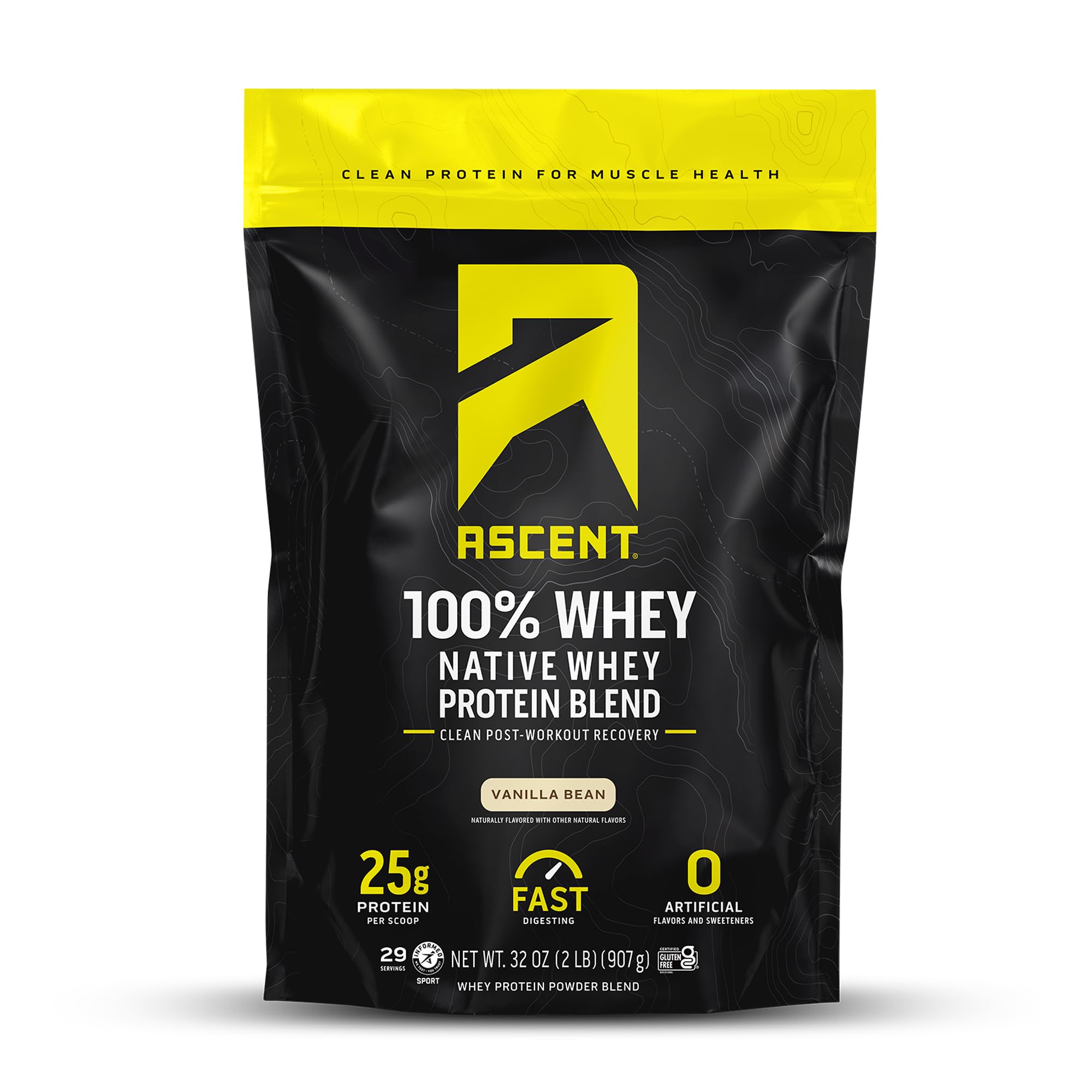 Foto 1 | Proteína De Suero En Polvo Ascent Para Después Del Entrenamiento  1 Kg De Vainilla - Venta Internacional.