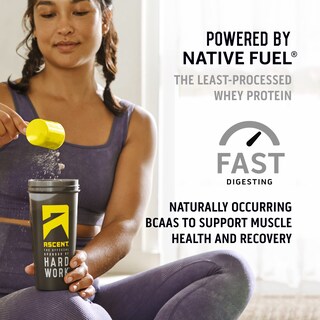 Foto 5 | Proteína De Suero En Polvo Ascent Para Después Del Entrenamiento 1 Kg De Vainilla - Venta Internacional.