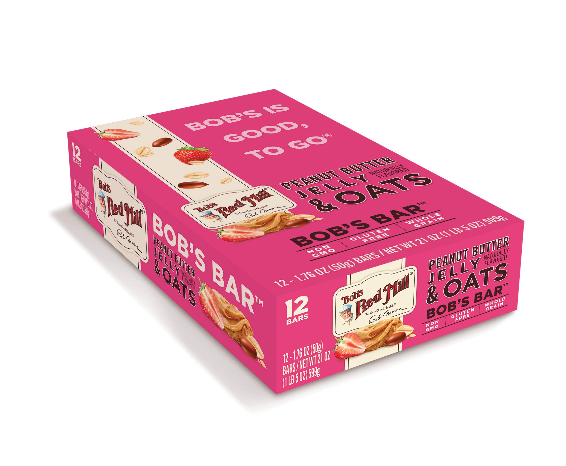 Foto 4 pulgar | Snack Bar Bob's Red Mill  Gelatina De Mantequilla De Maní Y Avena  Paquete De 12 - Venta Internacional.