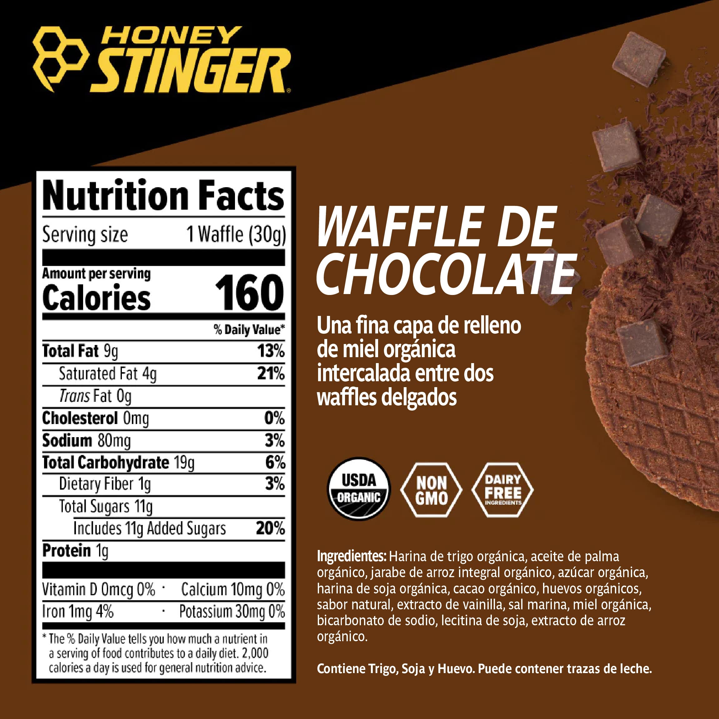 Foto 5 pulgar | Snack Honey Stinger Stinger Waffle De Chocolate  Paquete De 12 - Venta Internacional.