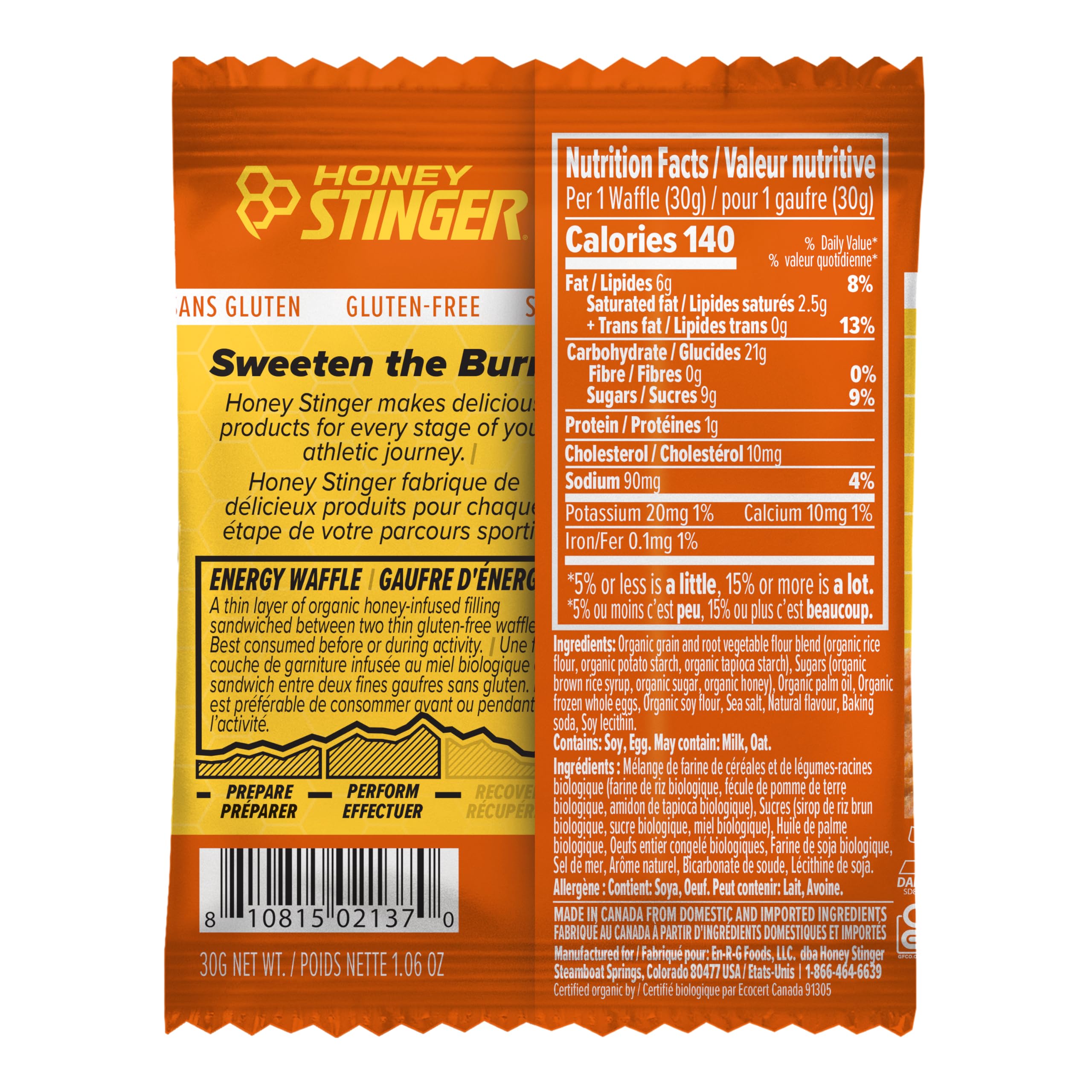 Foto 4 pulgar | Waffles Honey Stinger  Caramelo Salado Orgánico  30 G (paquete De 12) - Venta Internacional.
