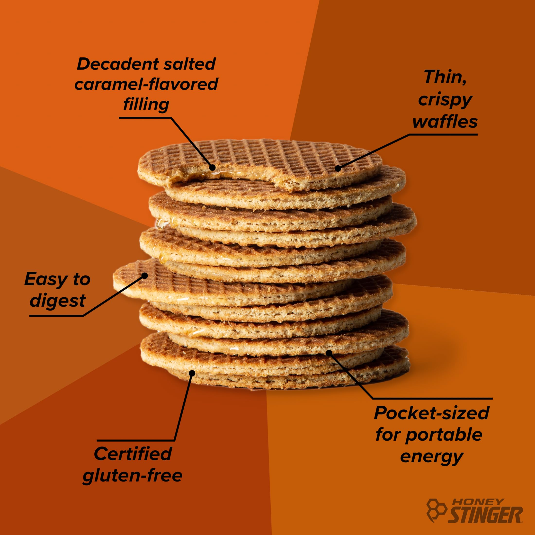 Foto 6 pulgar | Waffles Honey Stinger  Caramelo Salado Orgánico  30 G (paquete De 12) - Venta Internacional.