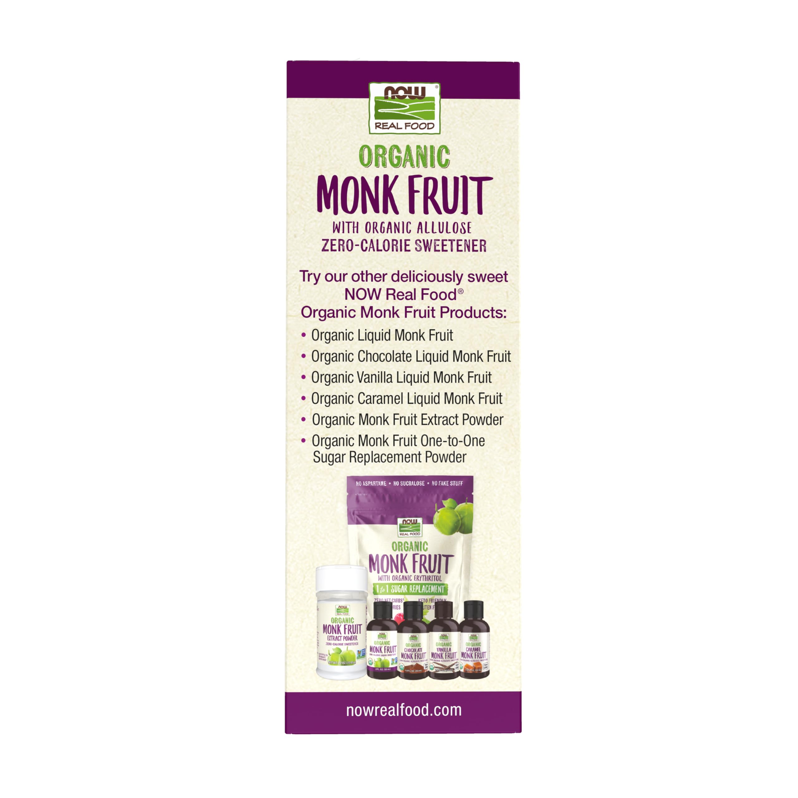 Foto 4 pulgar | Sweetener Now Foods Organic Monk Fruit  70 Paquetes - Venta Internacional.