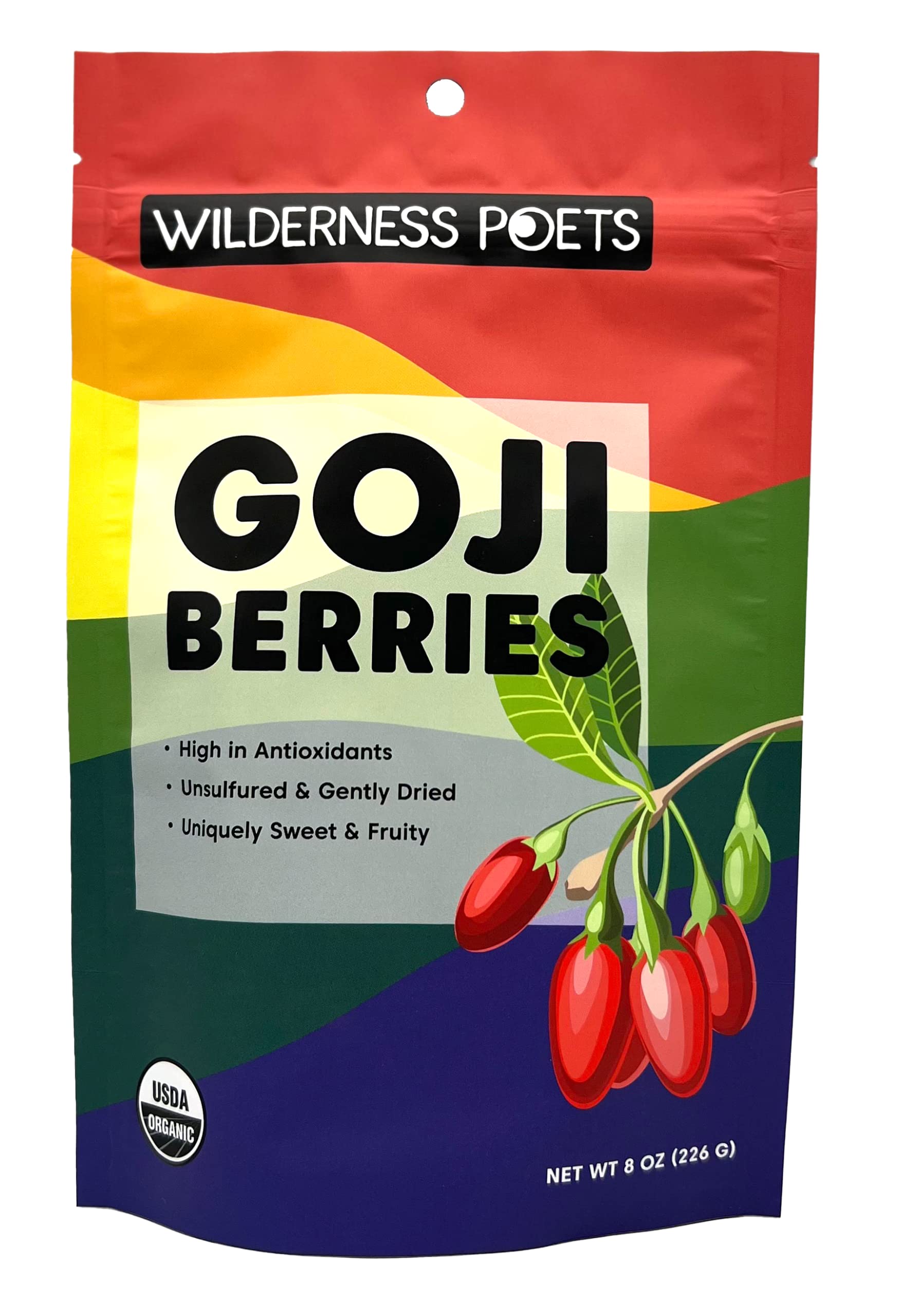 Foto 2 pulgar | Bayas De Goji Wilderness Poets Orgánicas Y Crudas 227 G - Venta Internacional.