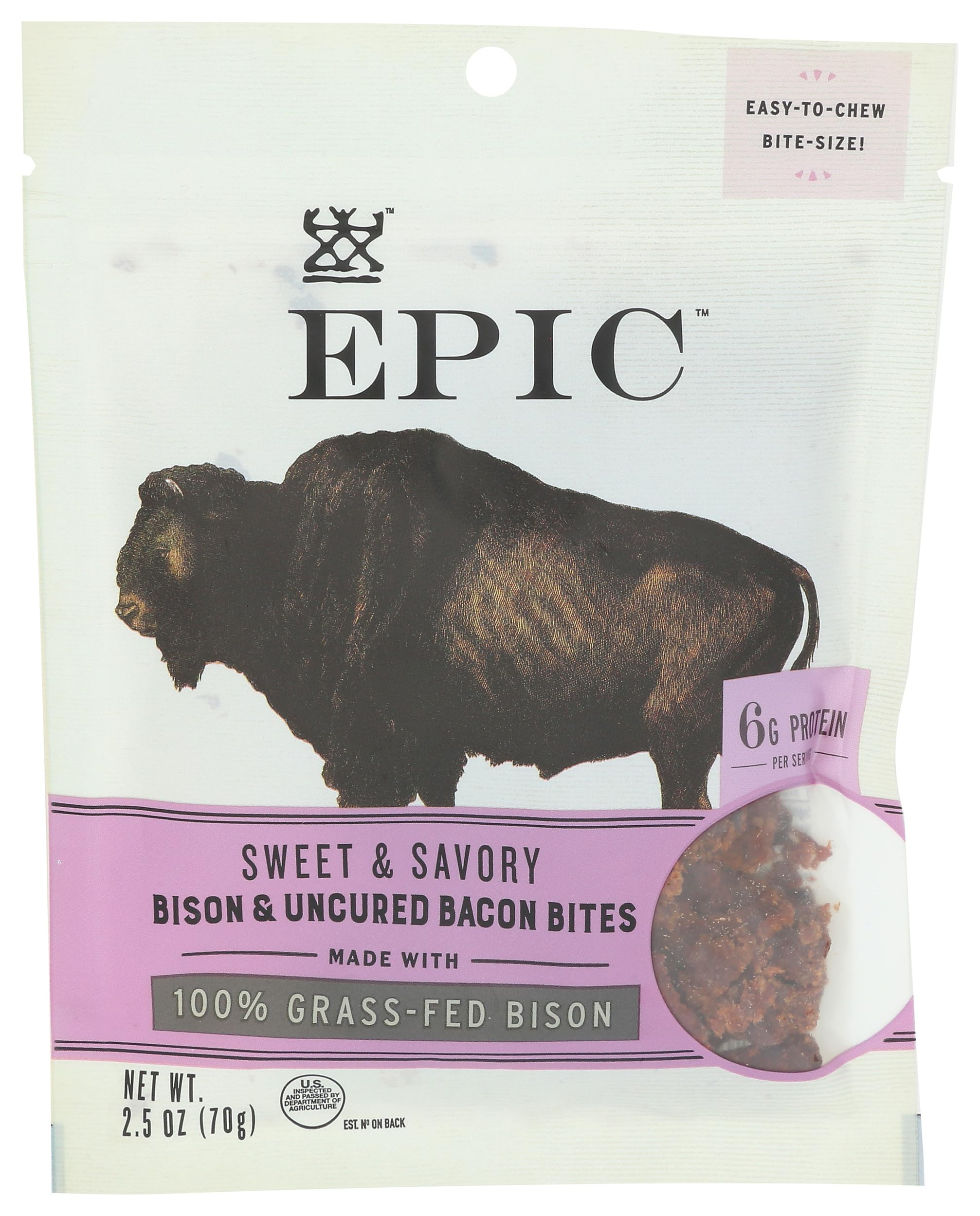 Foto 2 pulgar | Protein Snack Epic Protein Bites  70 G  Sin Hormonas  Sin Gluten - Venta Internacional.