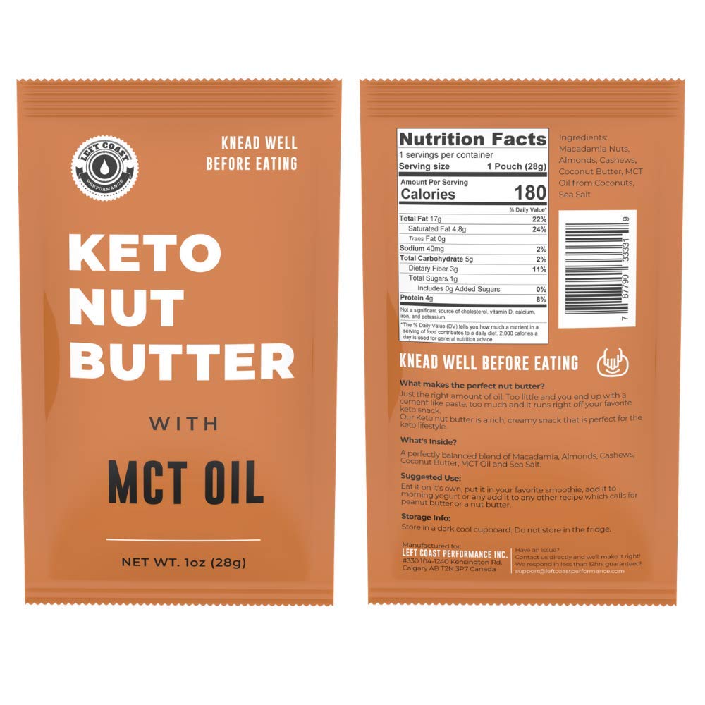 Foto 3 pulgar | Nut Butter Fat Bomb Left Coast Performance Keto  Paquete De 10 - Venta Internacional.