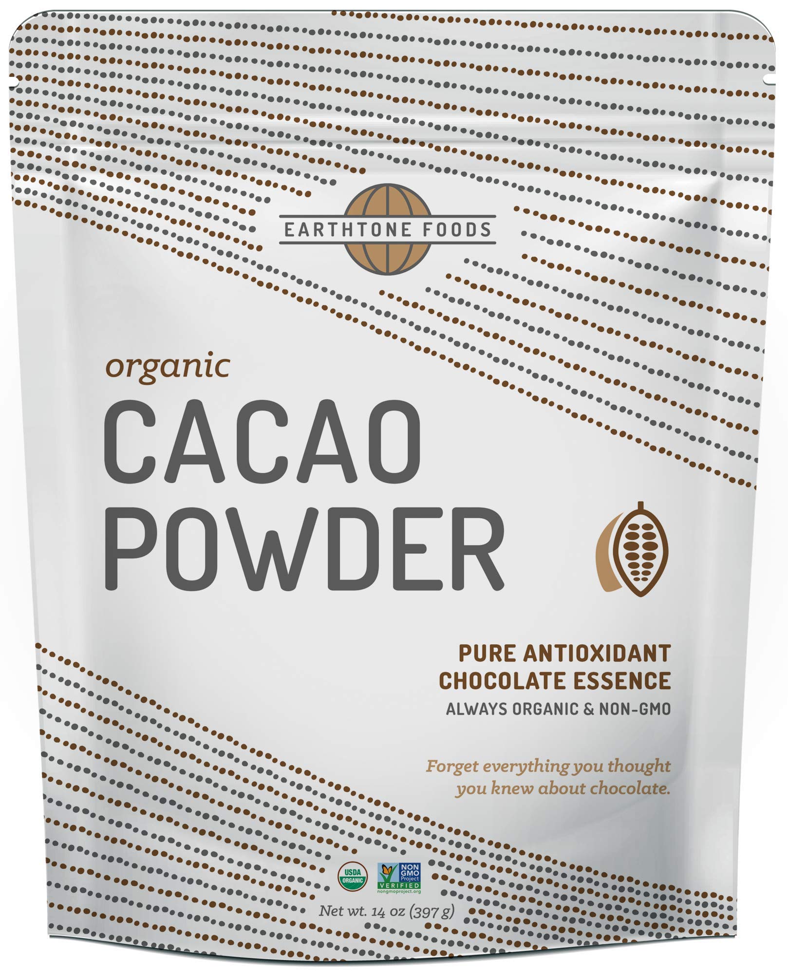 Foto 2 pulgar | Cacao En Polvo Earthtone Organic Sin Endulzar 400 Ml - Venta Internacional.