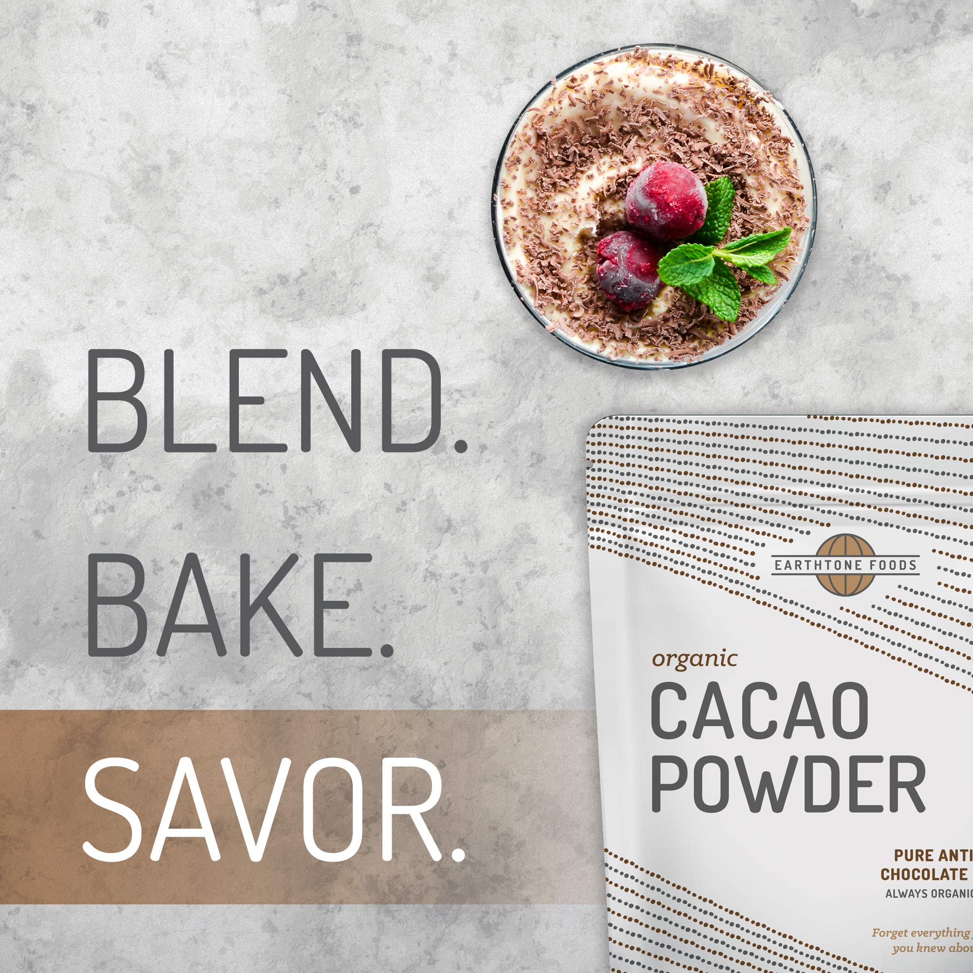Foto 5 pulgar | Cacao En Polvo Earthtone Organic Sin Endulzar 400 Ml - Venta Internacional.