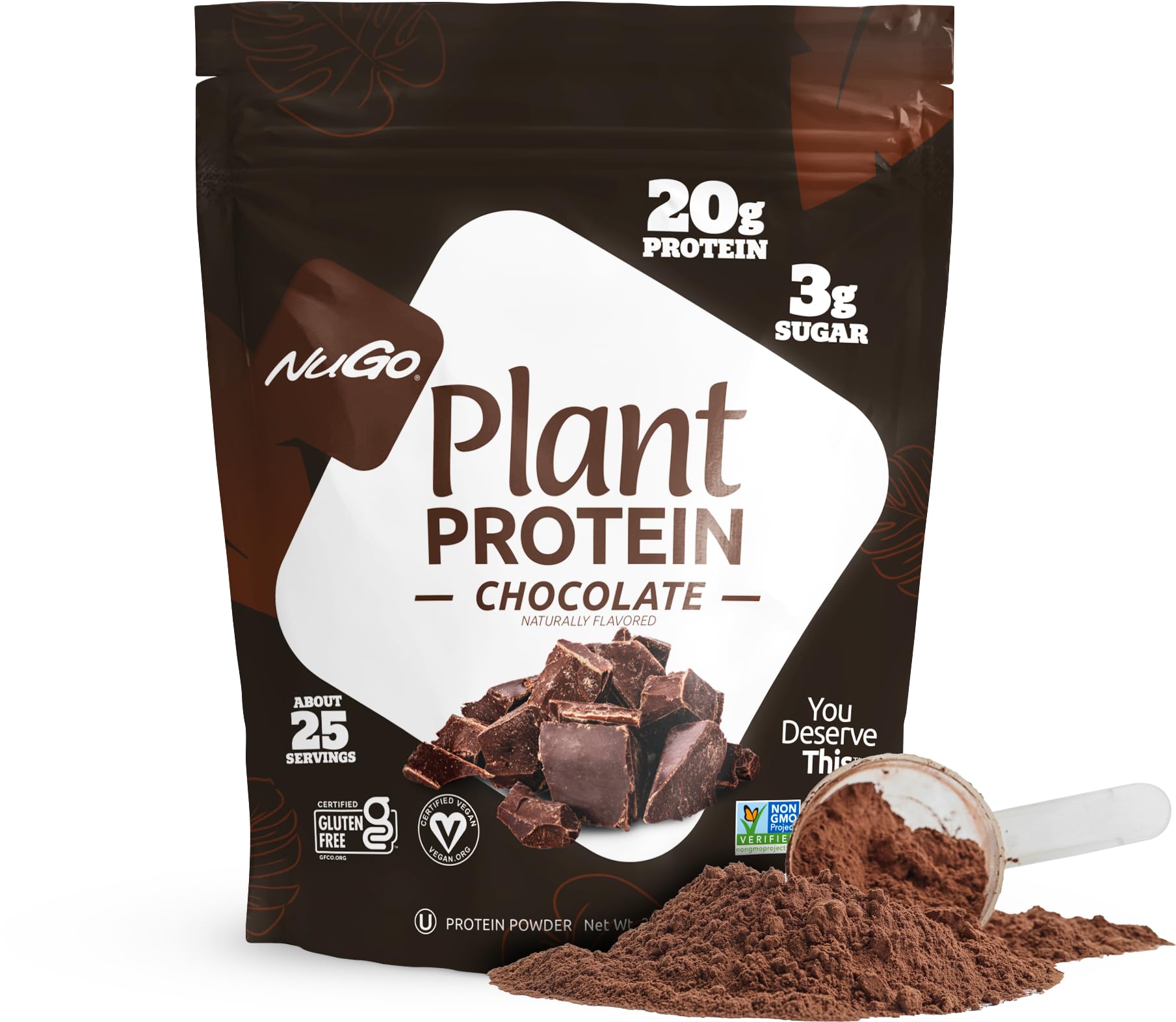 Foto 1 | Proteína En Polvo Nugo Chocolate  20 G  Guisante Vegano  25 Porciones - Venta Internacional.