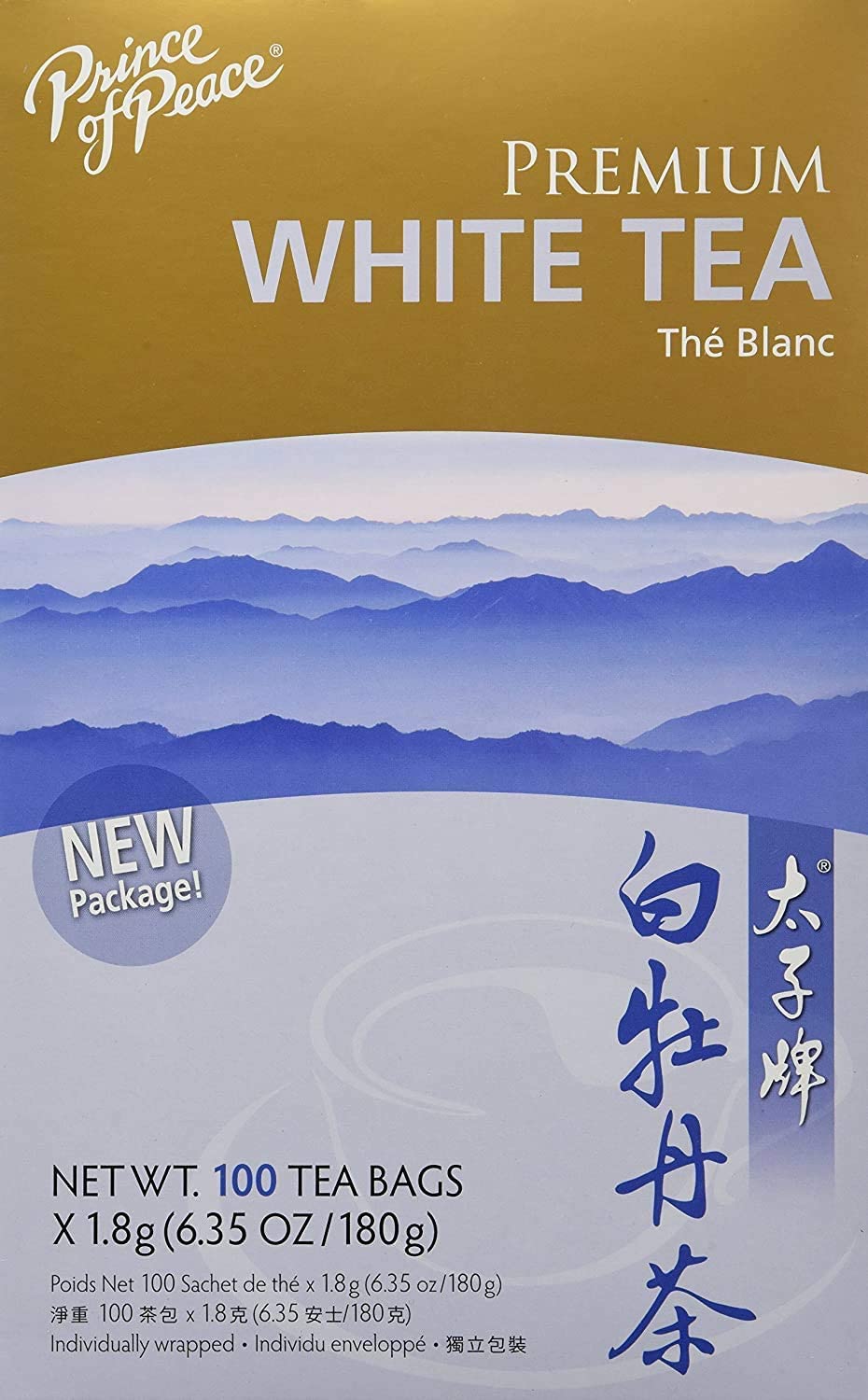 Foto 1 | Té Blanco De Primera Calidad Tea Prince Of Peace  100 Bolsitas - Venta Internacional.