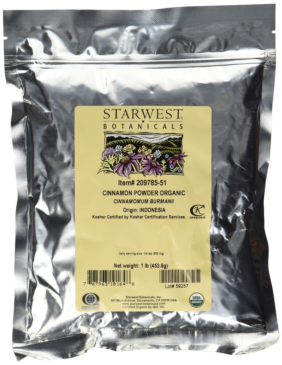 Foto 2 pulgar | Canela En Polvo Starwest Botanicals Organic 454 G - Venta Internacional.