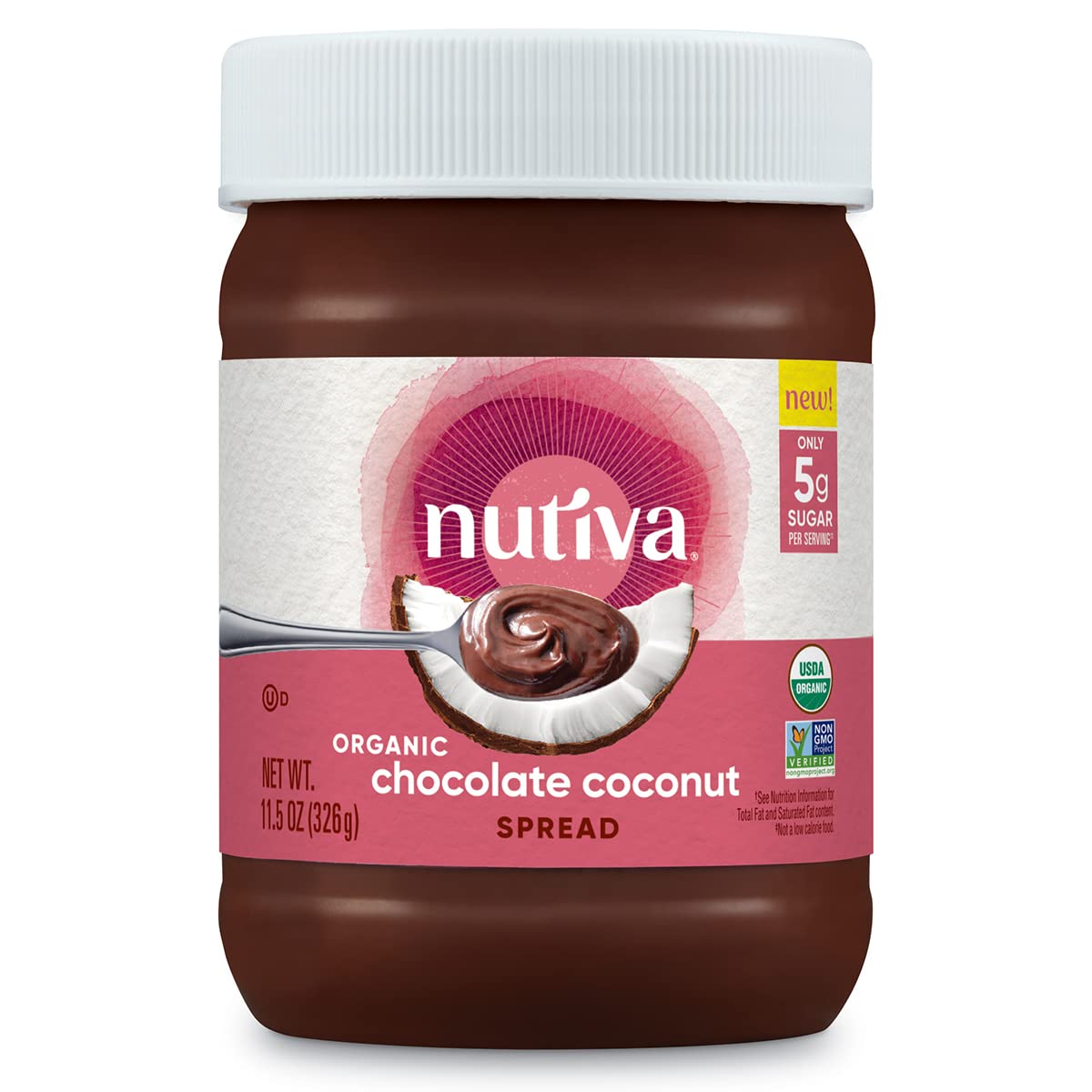 Foto 2 pulgar | Spread Nutiva Organic Chocolate Coconut 340 Ml Con Bajo Contenido De Azúcar - Venta Internacional.