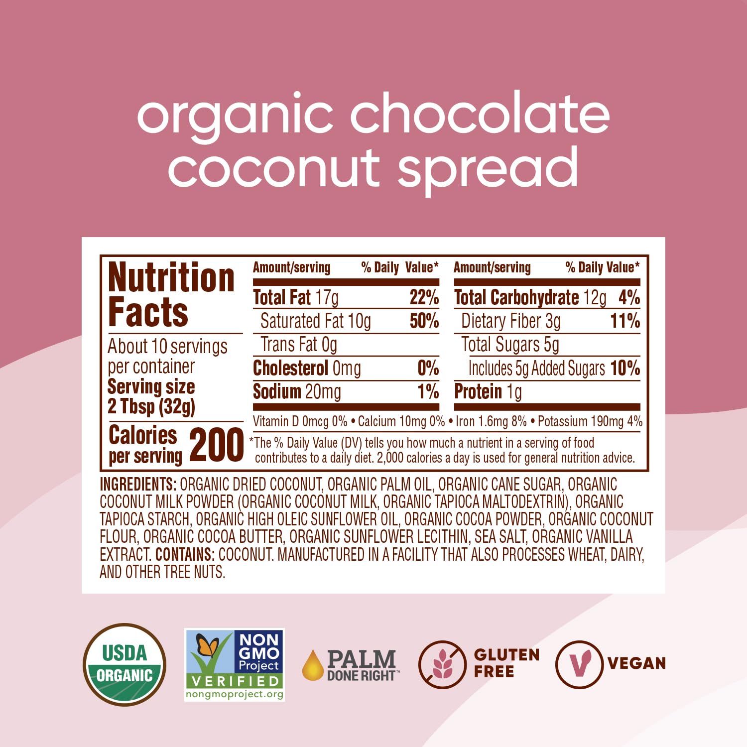 Foto 3 pulgar | Spread Nutiva Organic Chocolate Coconut 340 Ml Con Bajo Contenido De Azúcar - Venta Internacional.