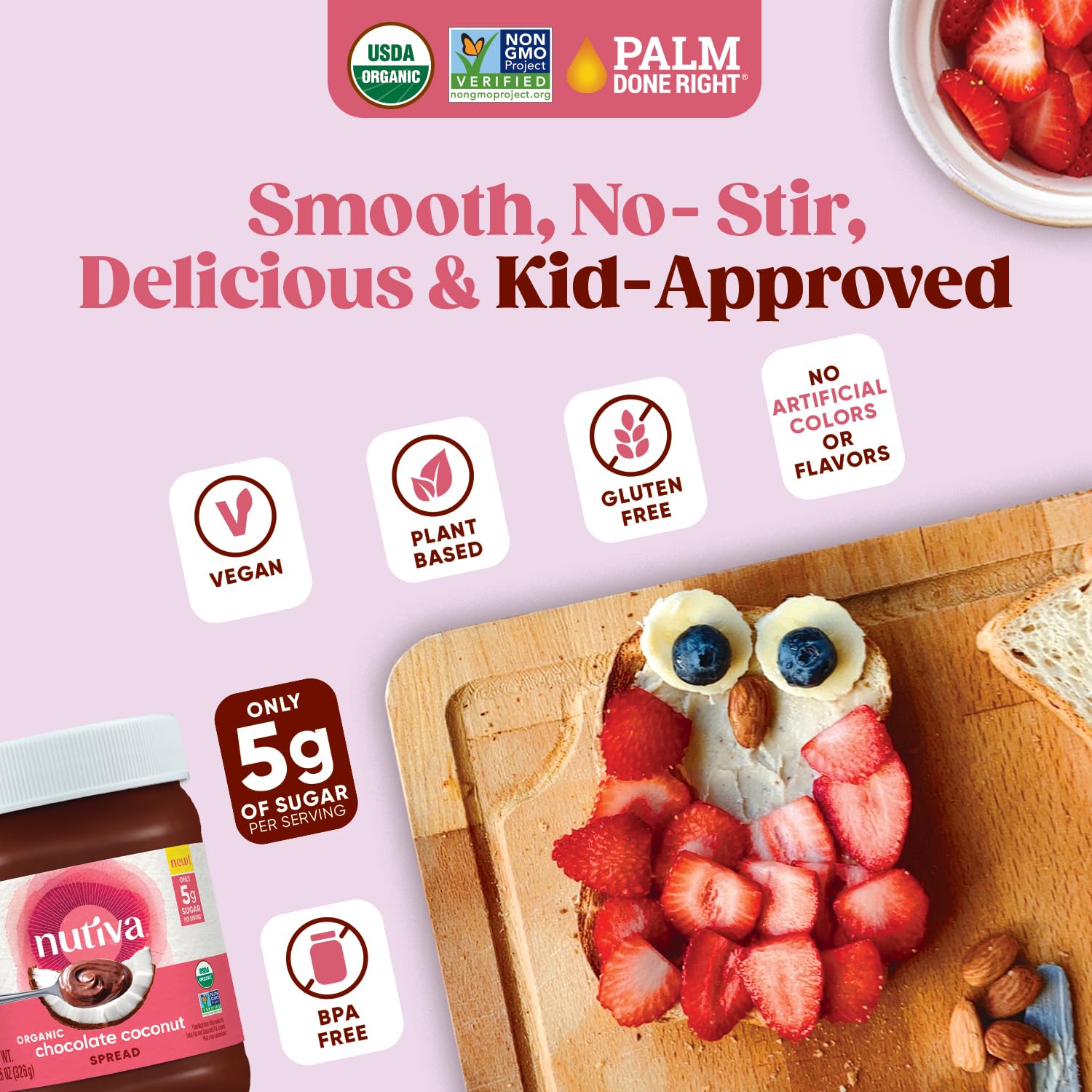 Foto 5 pulgar | Spread Nutiva Organic Chocolate Coconut 340 Ml Con Bajo Contenido De Azúcar - Venta Internacional.