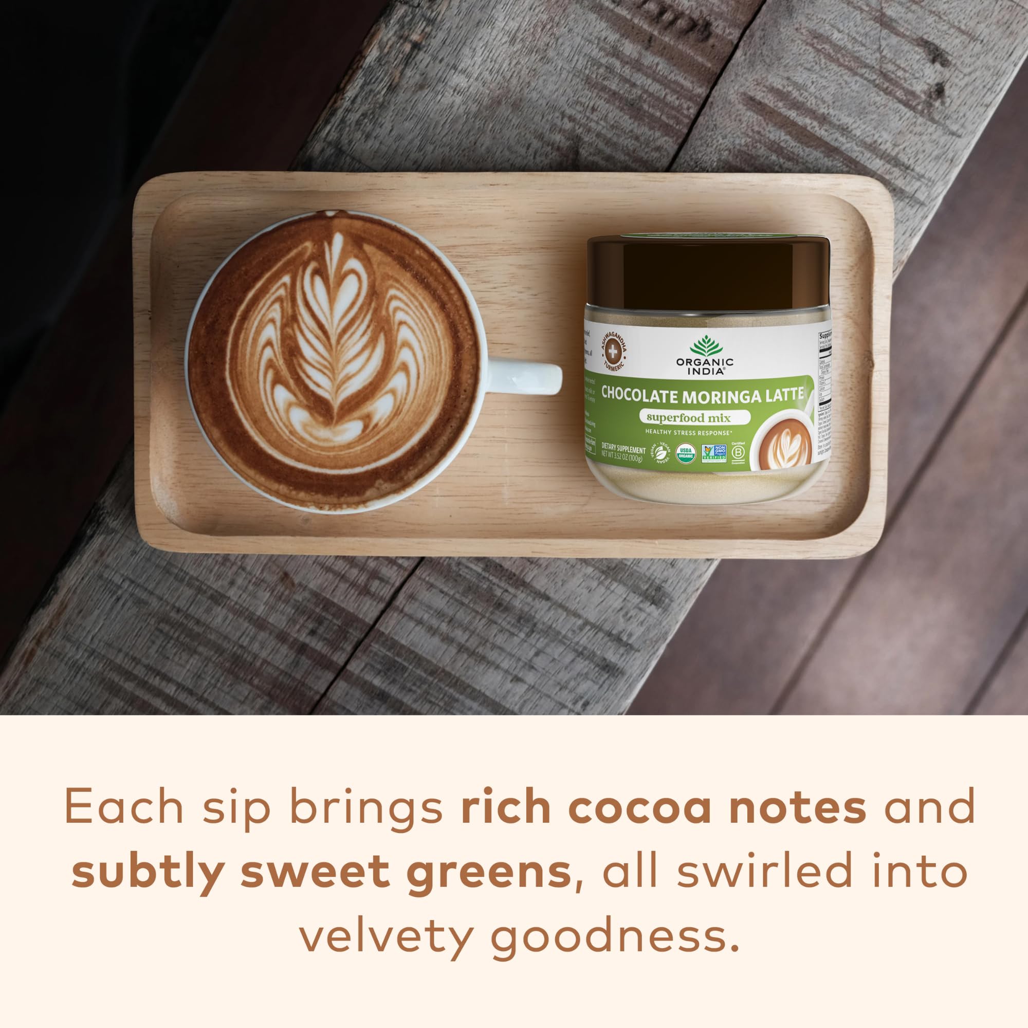 Foto 2 | Superfood Mix Organic India Chocolate Moringa Latte Powder - Venta Internacional.