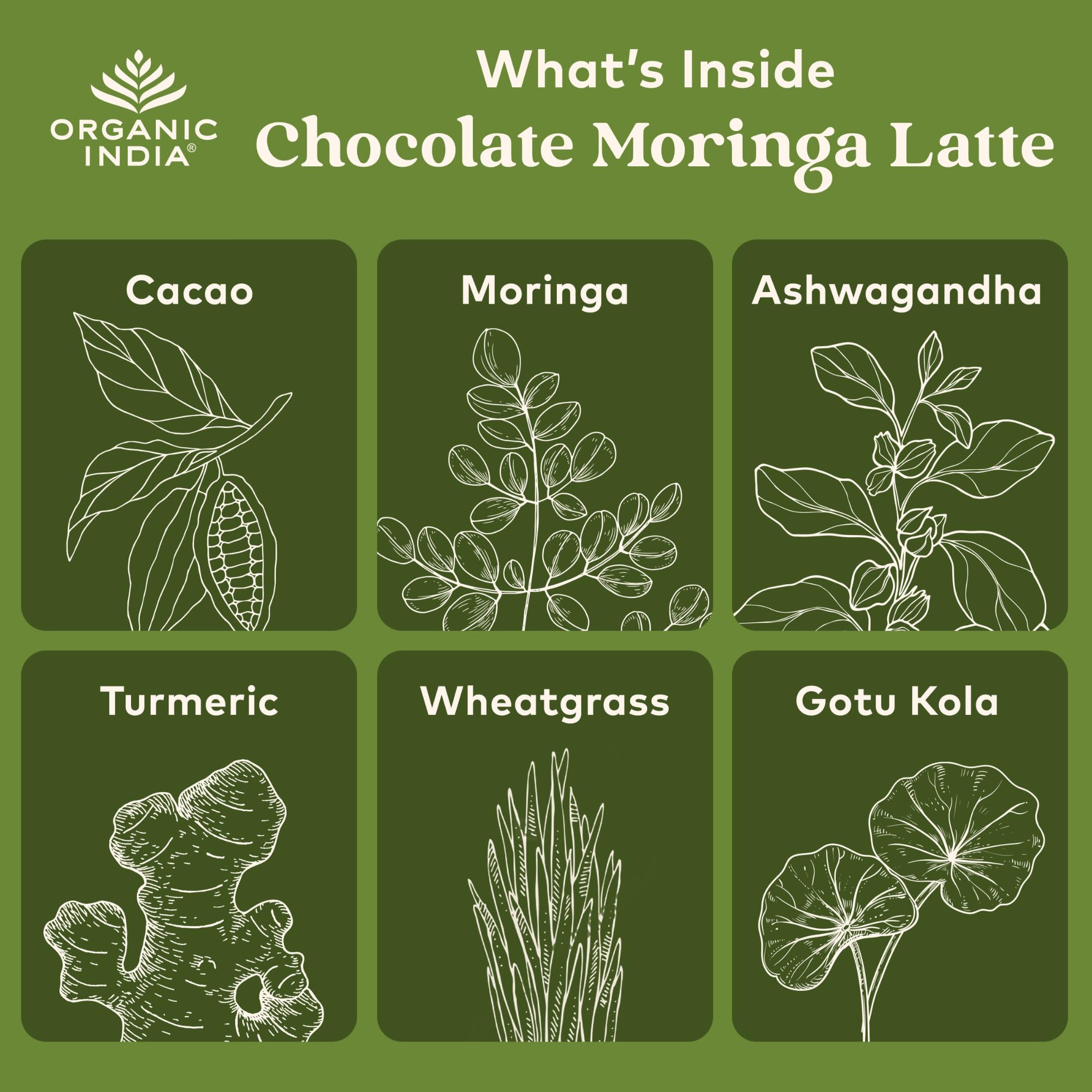 Foto 4 | Superfood Mix Organic India Chocolate Moringa Latte Powder - Venta Internacional.
