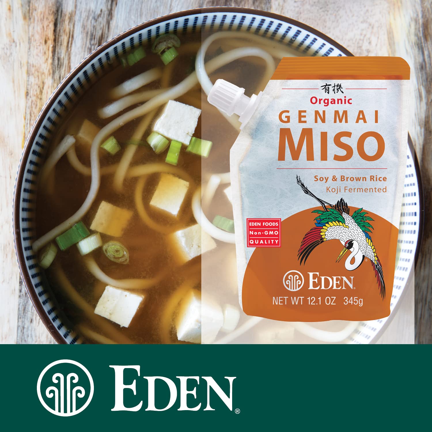 Foto 7 pulgar | Miso Eden Foods Genmai  Soja Orgánica Y Arroz Integral  360 Ml - Venta Internacional.