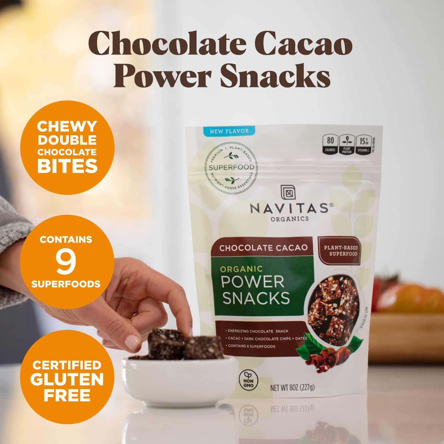 Foto 4 pulgar | Snacks Navitas Organics Superfood Power Chocolate Y Cacao  473 Ml - Venta Internacional.