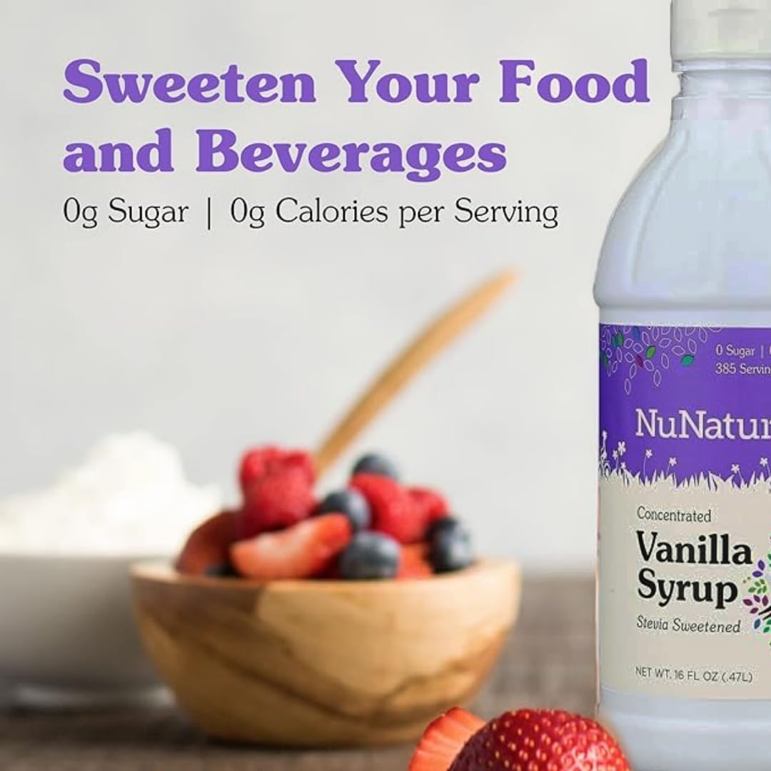 Foto 6 | Sirope De Stevia Nunaturals  Edulcorante Sin Azúcar  Vainilla  473 Ml - Venta Internacional.