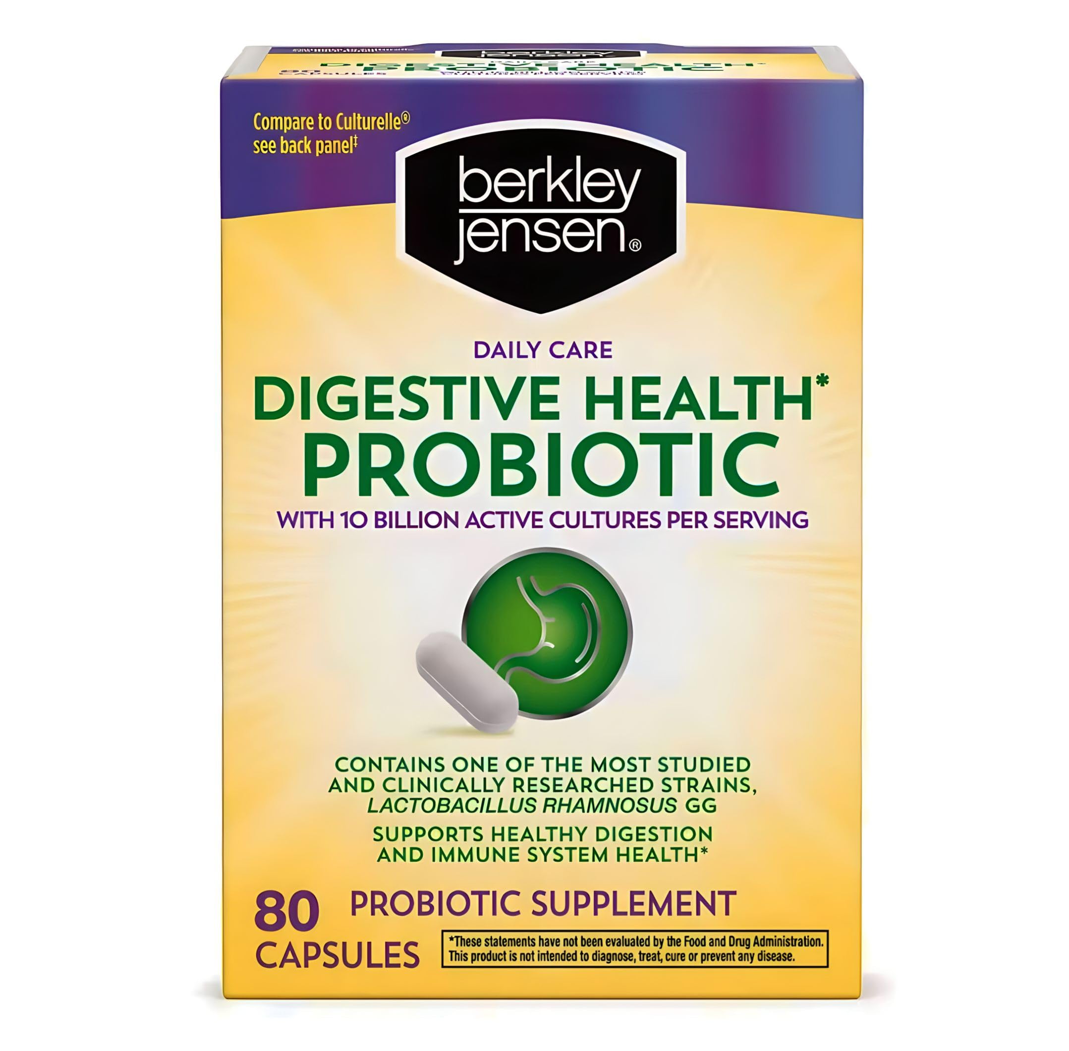 Foto 1 | Suplemento Berkley Jensen Daily Care Probióticos Digestivos 80 Cápsulas - Venta Internacional.