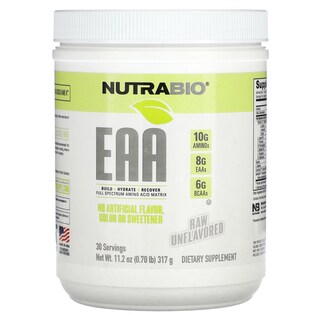 Foto 1 | Suplemento Nutrabio Eaa Crudo Sin Sabor 317g - Venta Internacional.