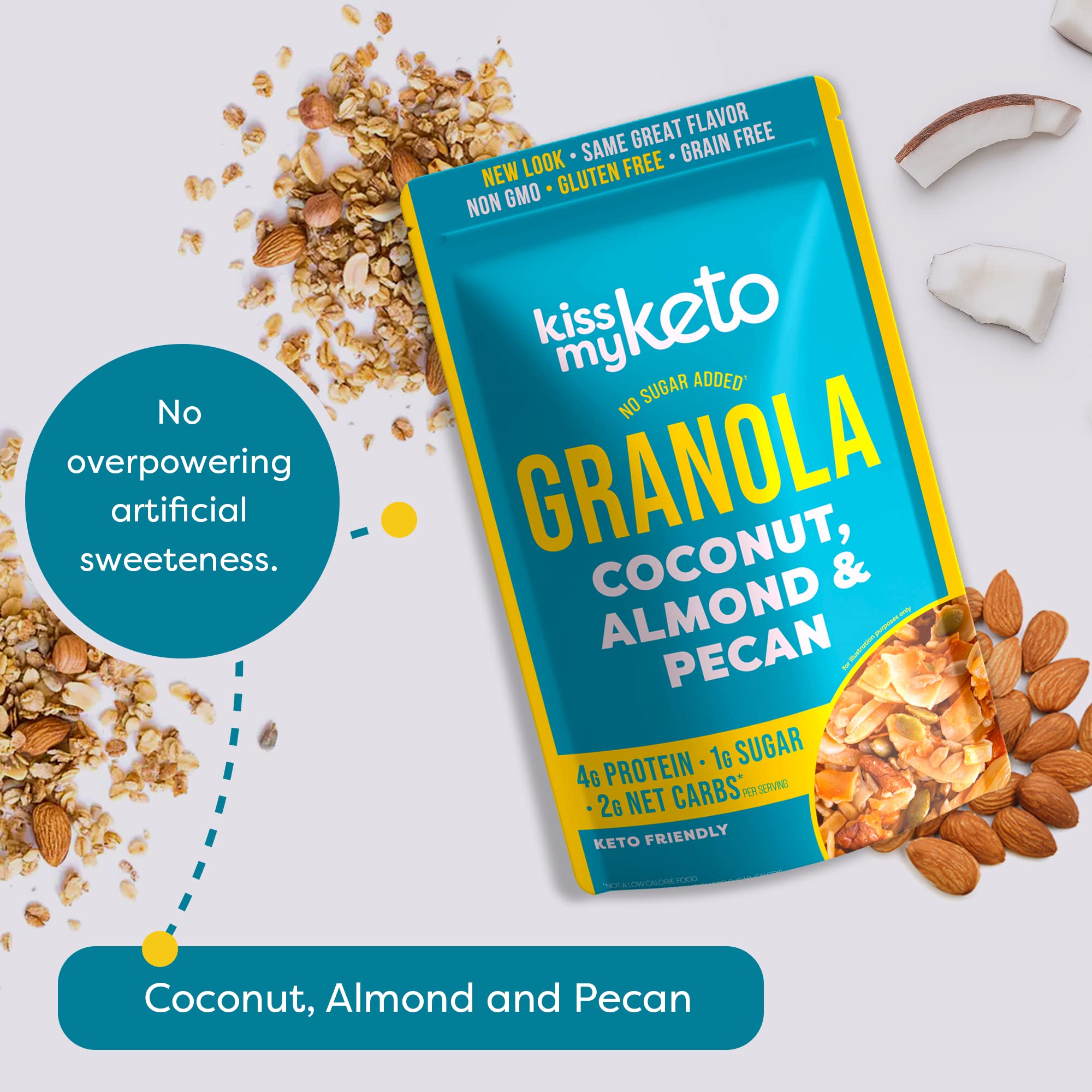 Foto 5 pulgar | Granola Cereal Kiss My Keto  Coco  Almendras Y Nueces  Bajas En Carbohidratos - Venta Internacional.