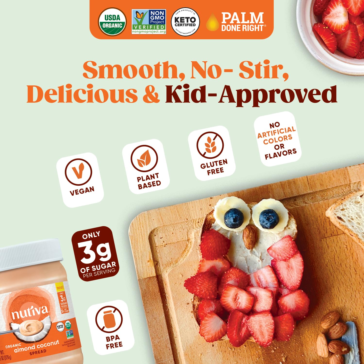 Foto 5 pulgar | Unte Nutiva Almond Coconut Organic 340 Ml 3 G De Azúcar Cetogénico - Venta Internacional.