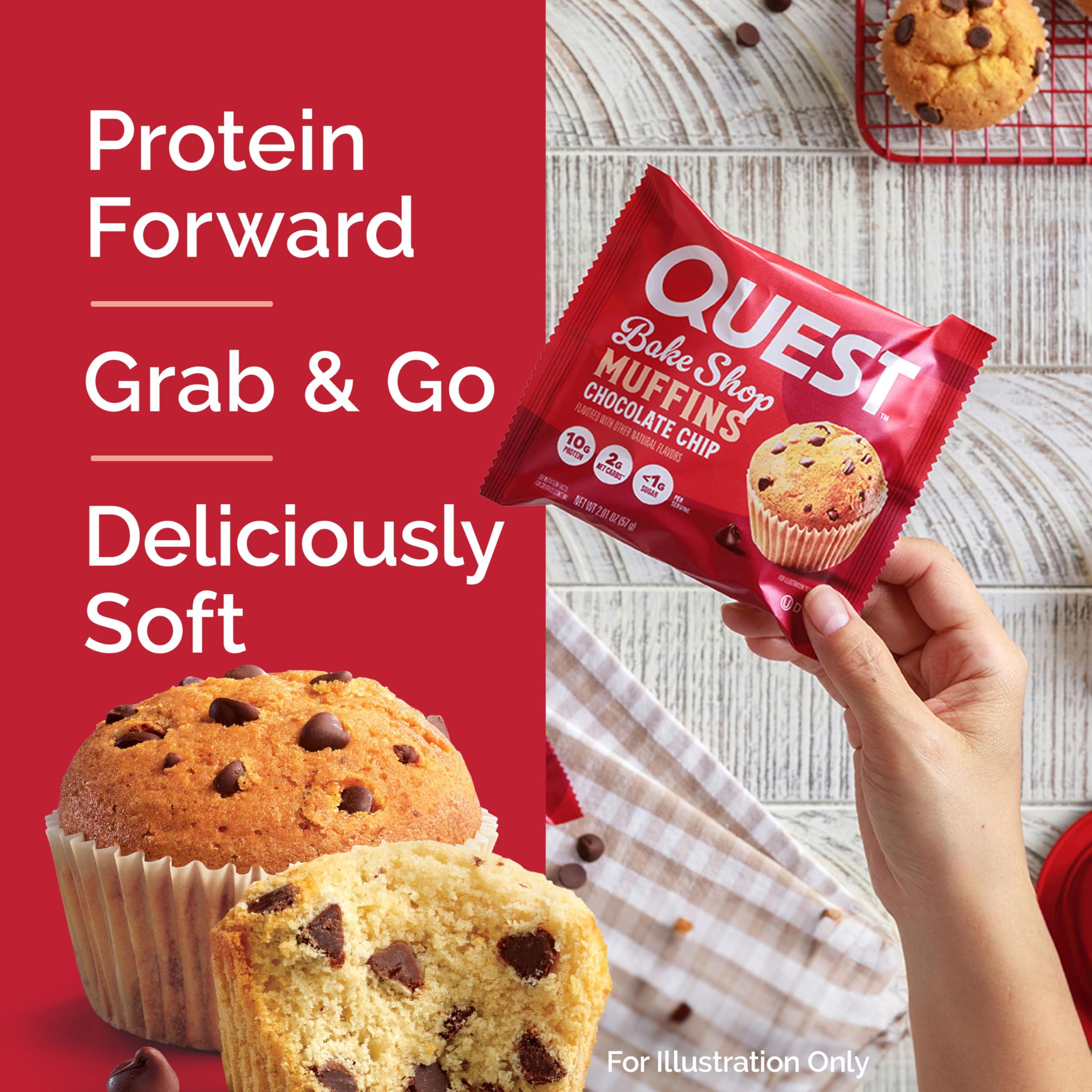 Foto 4 pulgar | Muffins Quest Bake Shop Con Chispas De Chocolate  10 G De Proteína  8 Unidades - Venta Internacional.