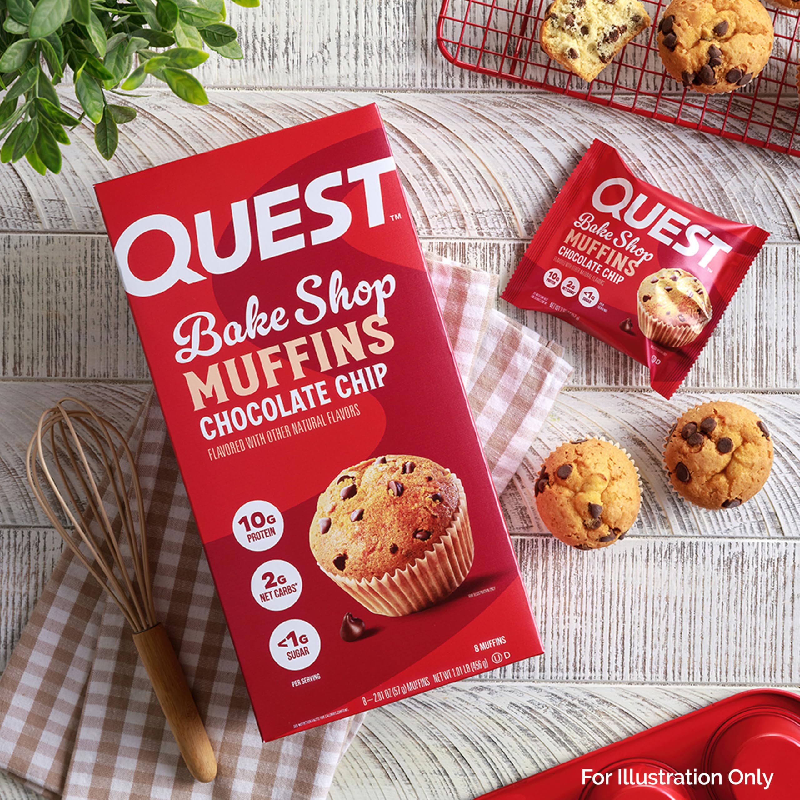 Foto 6 pulgar | Muffins Quest Bake Shop Con Chispas De Chocolate  10 G De Proteína  8 Unidades - Venta Internacional.