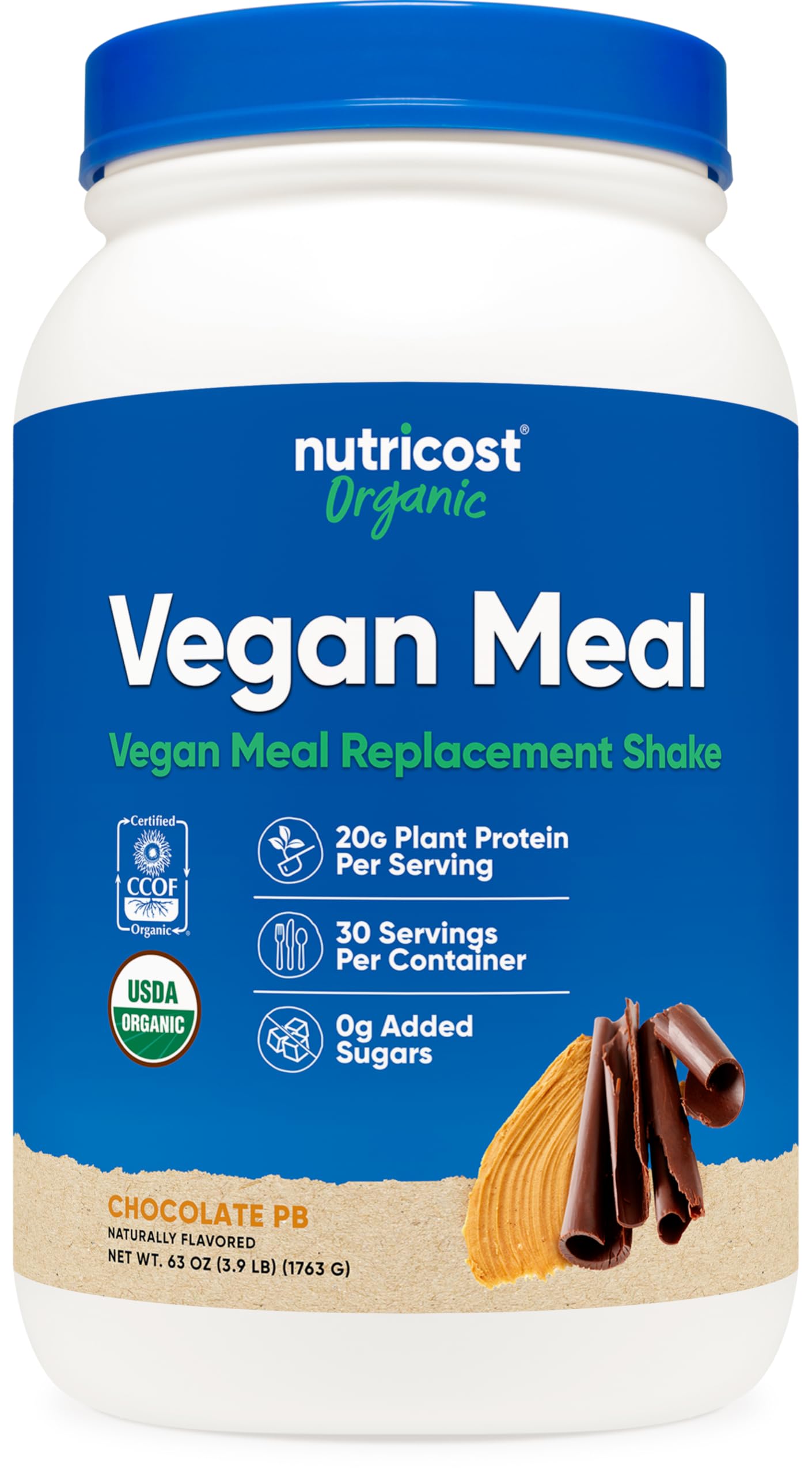 Foto 2 pulgar | Batido Sustitutivo De Comidas En Polvo Nutricost Vegan Chocolate - Venta Internacional.