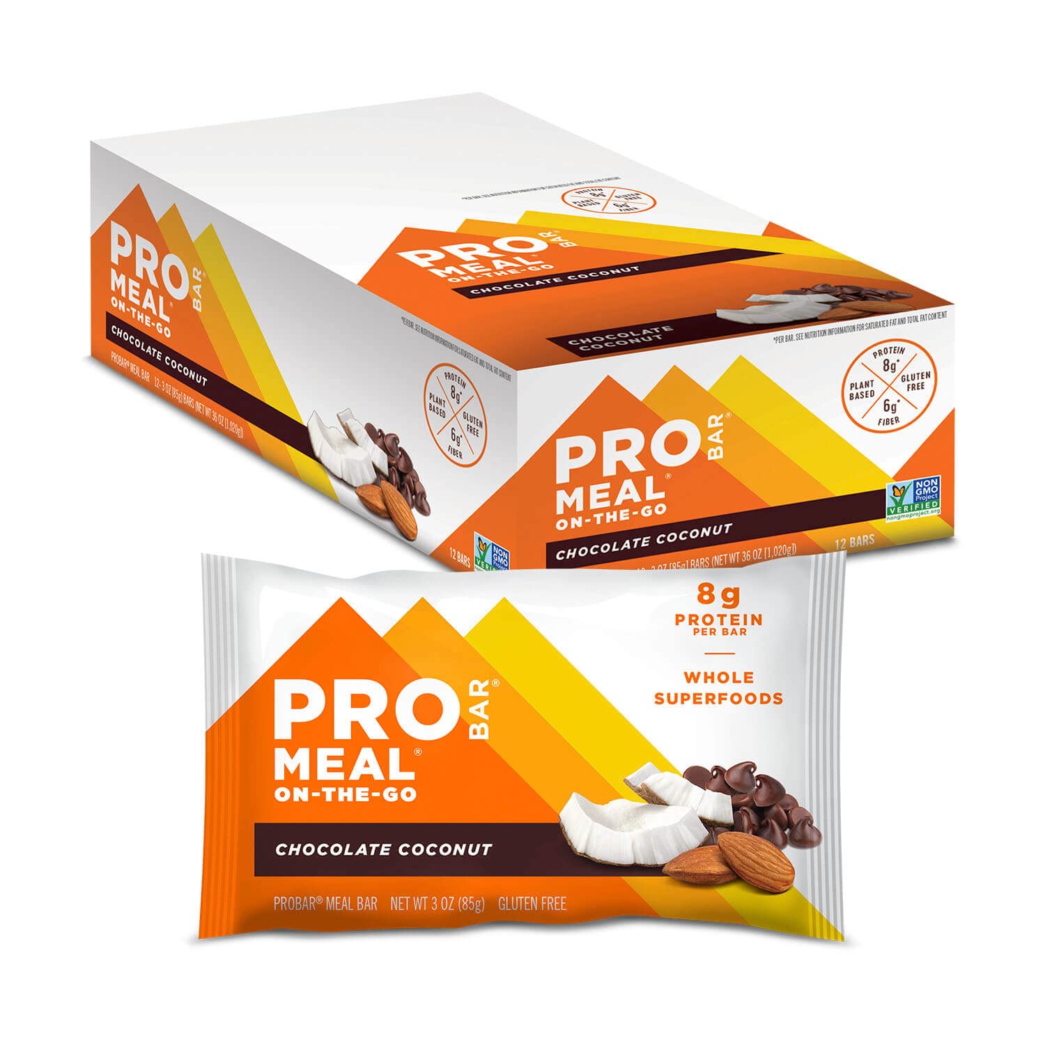 Foto 2 pulgar | Barra Energetica Chocolate  Coco  Sin Ogm  Sin Gluten  12 X 390 Kcal - Venta Internacional.