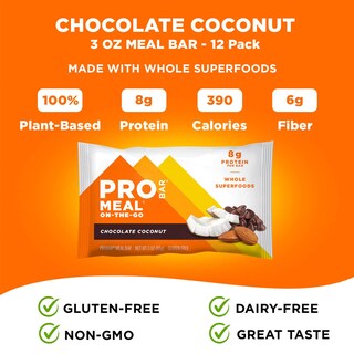 Foto 4 | Barra Energetica Chocolate Coco Sin Ogm Sin Gluten 12 X 390 Kcal - Venta Internacional.