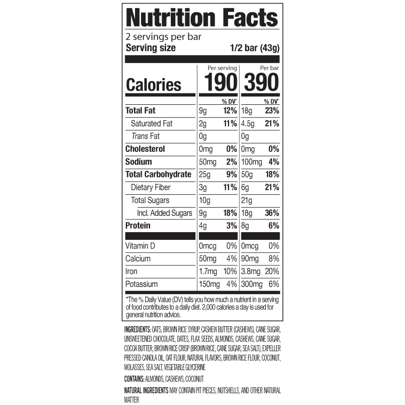 Foto 6 pulgar | Barra Energetica Chocolate  Coco  Sin Ogm  Sin Gluten  12 X 390 Kcal - Venta Internacional.