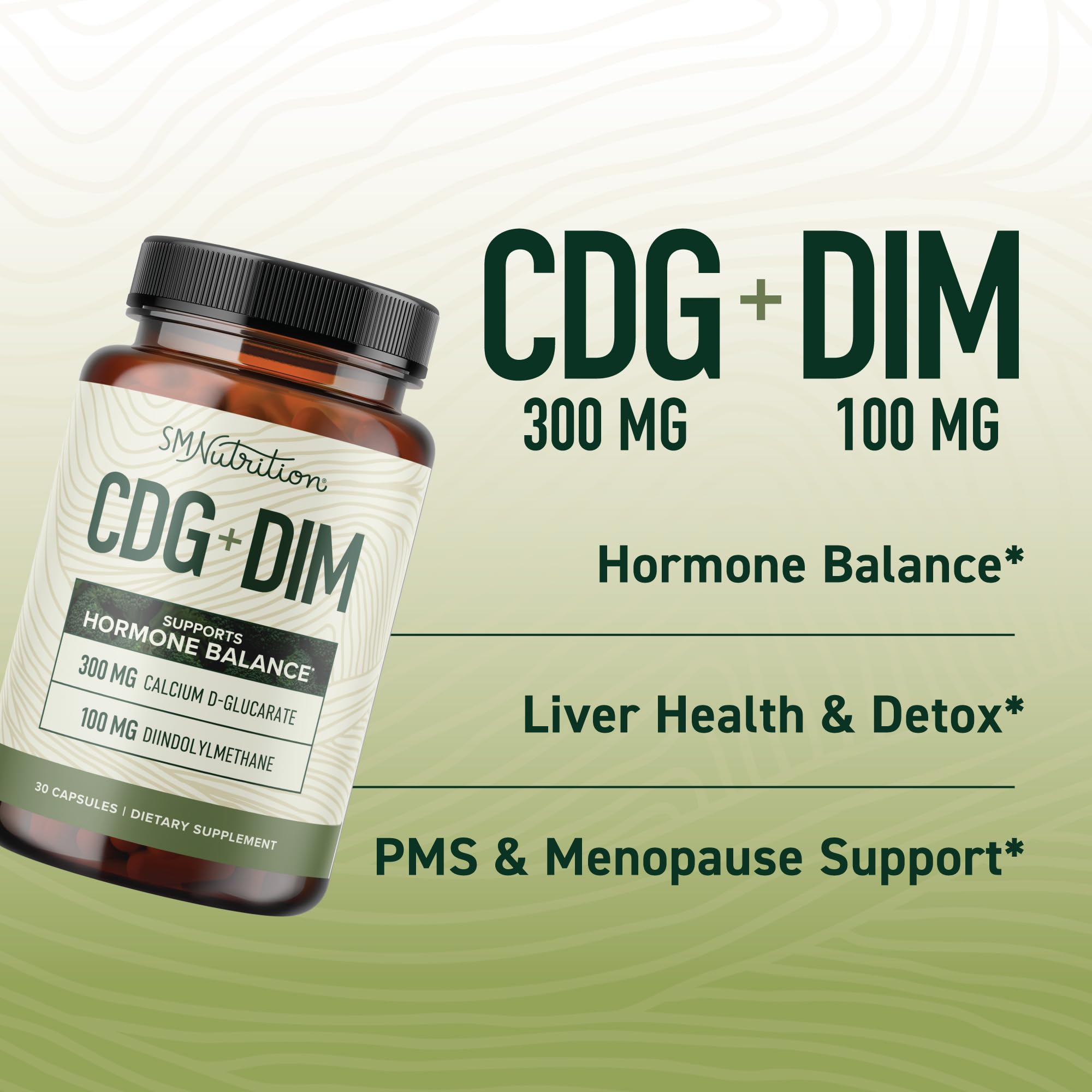 Foto 3 pulgar | Suplemento De D-glucarato De Calcio Smnutrition Con Dim 100 Mg - Venta Internacional.