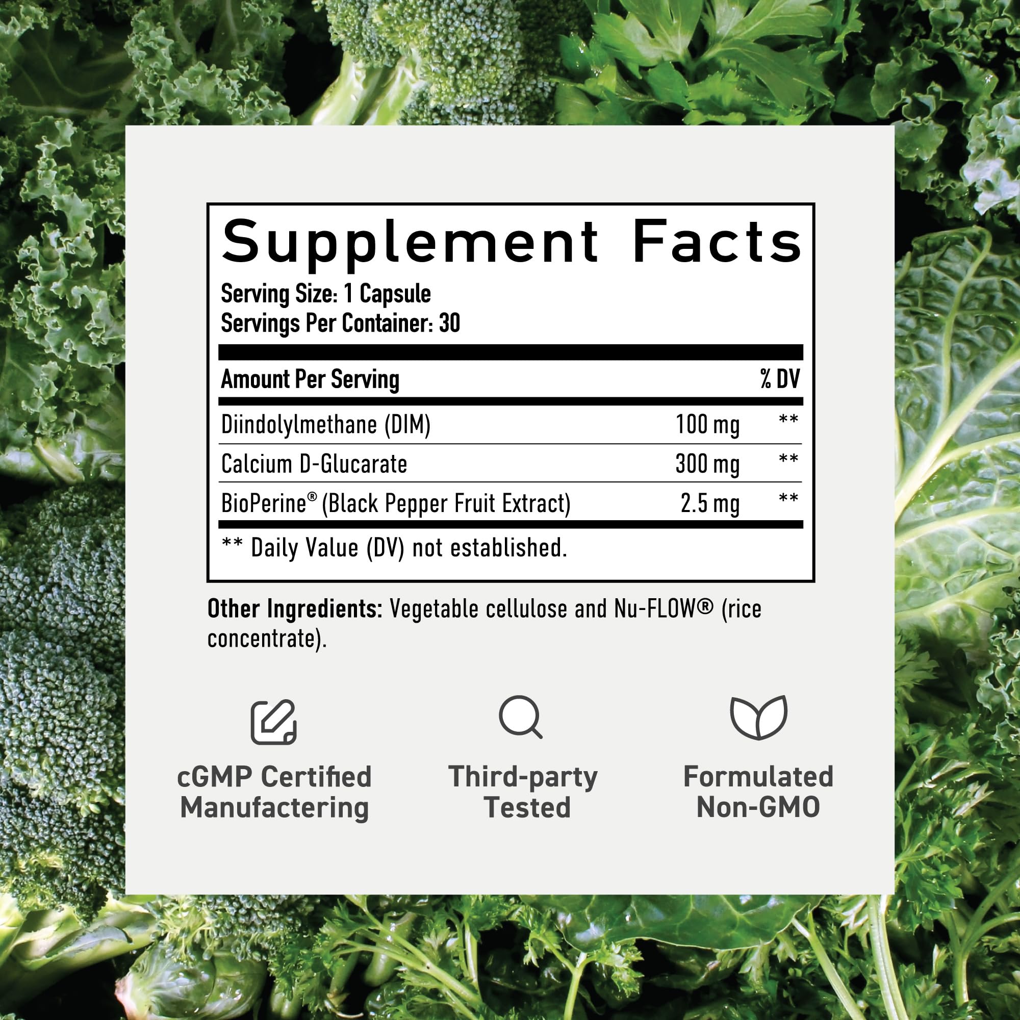 Foto 7 pulgar | Suplemento De D-glucarato De Calcio Smnutrition Con Dim 100 Mg - Venta Internacional.