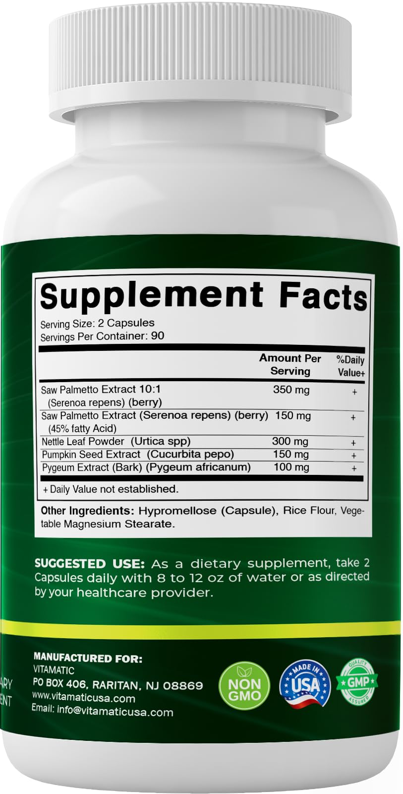 Foto 3 pulgar | Suplemento Vitamínico De Extracto De Palma Enana Americana  180 Cápsulas-Venta Internacional