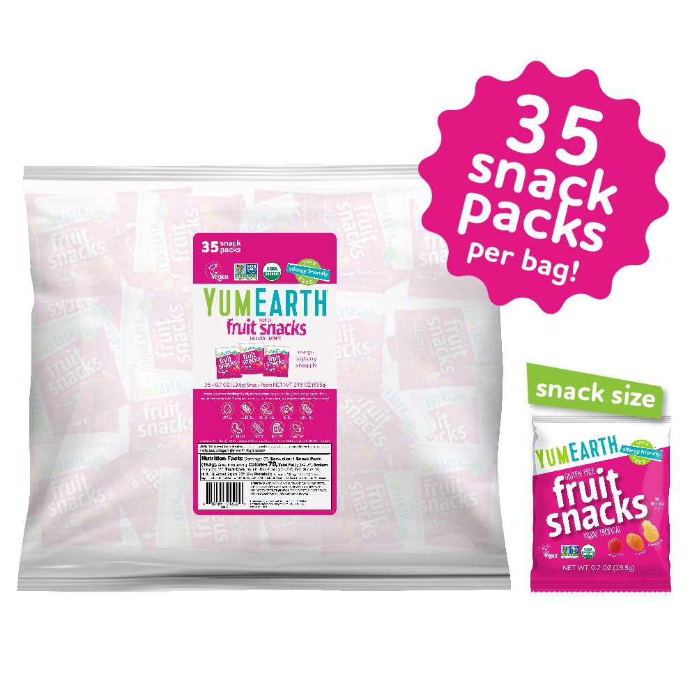 Foto 3 pulgar | Fruit Snacks Yumearth Con Sabor Tropical Orgánico (paquete De 35) - Venta Internacional.