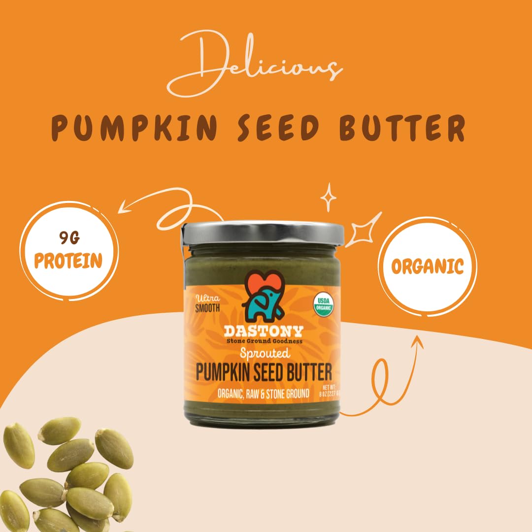 Foto 5 pulgar | Mantequilla De Semillas De Calabaza Dastony Organic  Germinada Cruda  240 Ml - Venta Internacional.
