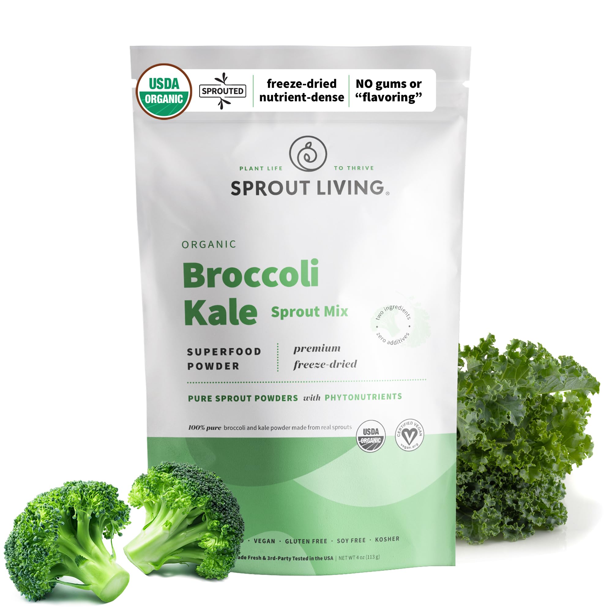 Foto 1 | Mezcla Orgánica De Brócoli Y Col Rizada De Sprout Living En Polvo - Venta Internacional.