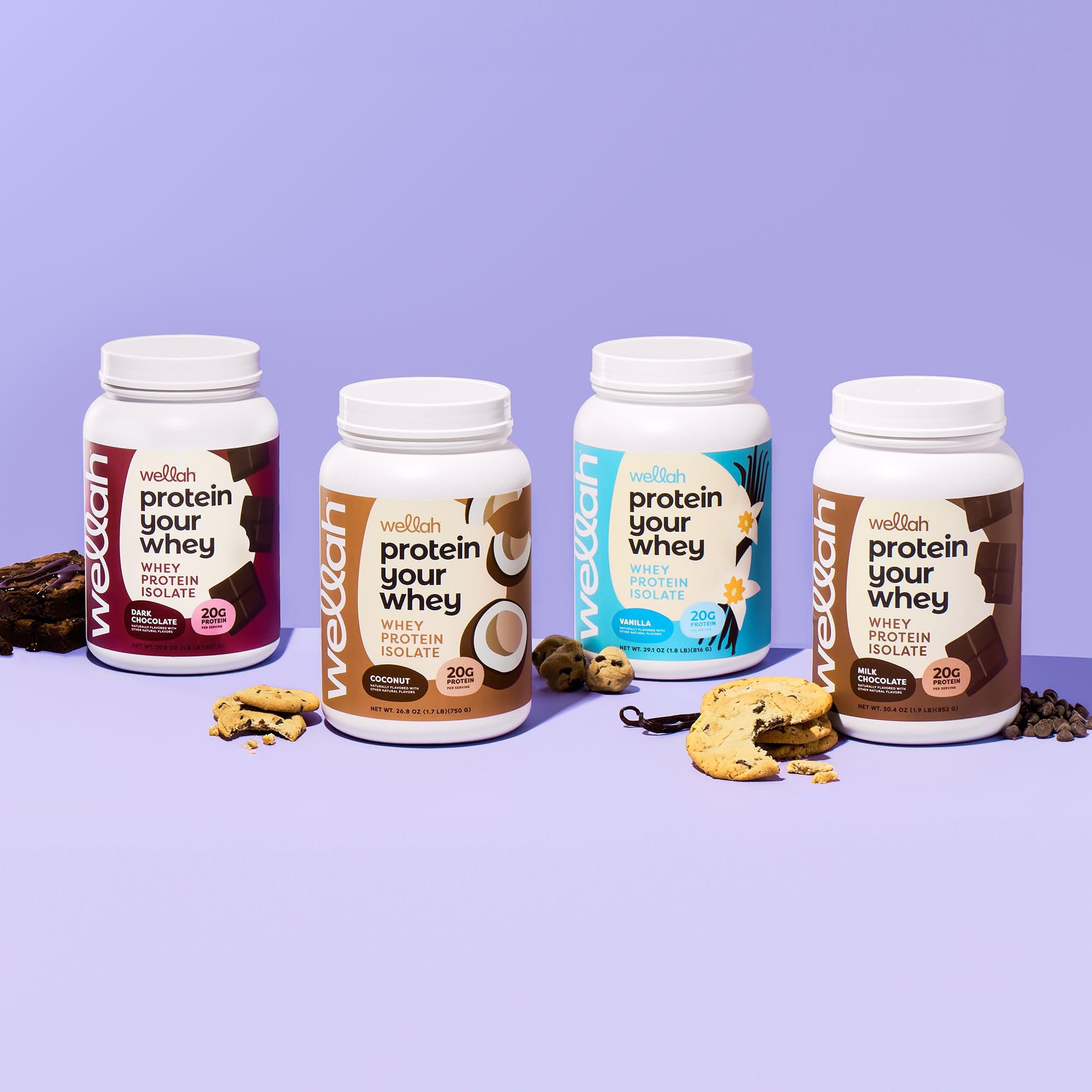 Foto 6 pulgar | Whey Protein Wellah Protein Your Whey Milk Chocolate 30 Porciones - Venta Internacional.