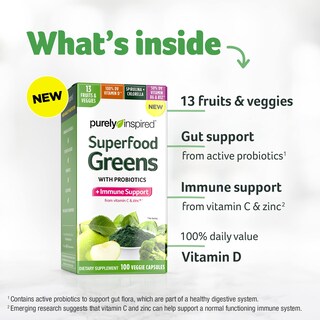 Foto 2 | Suplemento Purely Inspired Greens Superfood 100 Cápsulas - Venta Internacional.